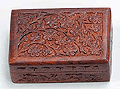 Wooden Box - Hand Carved Vines (5